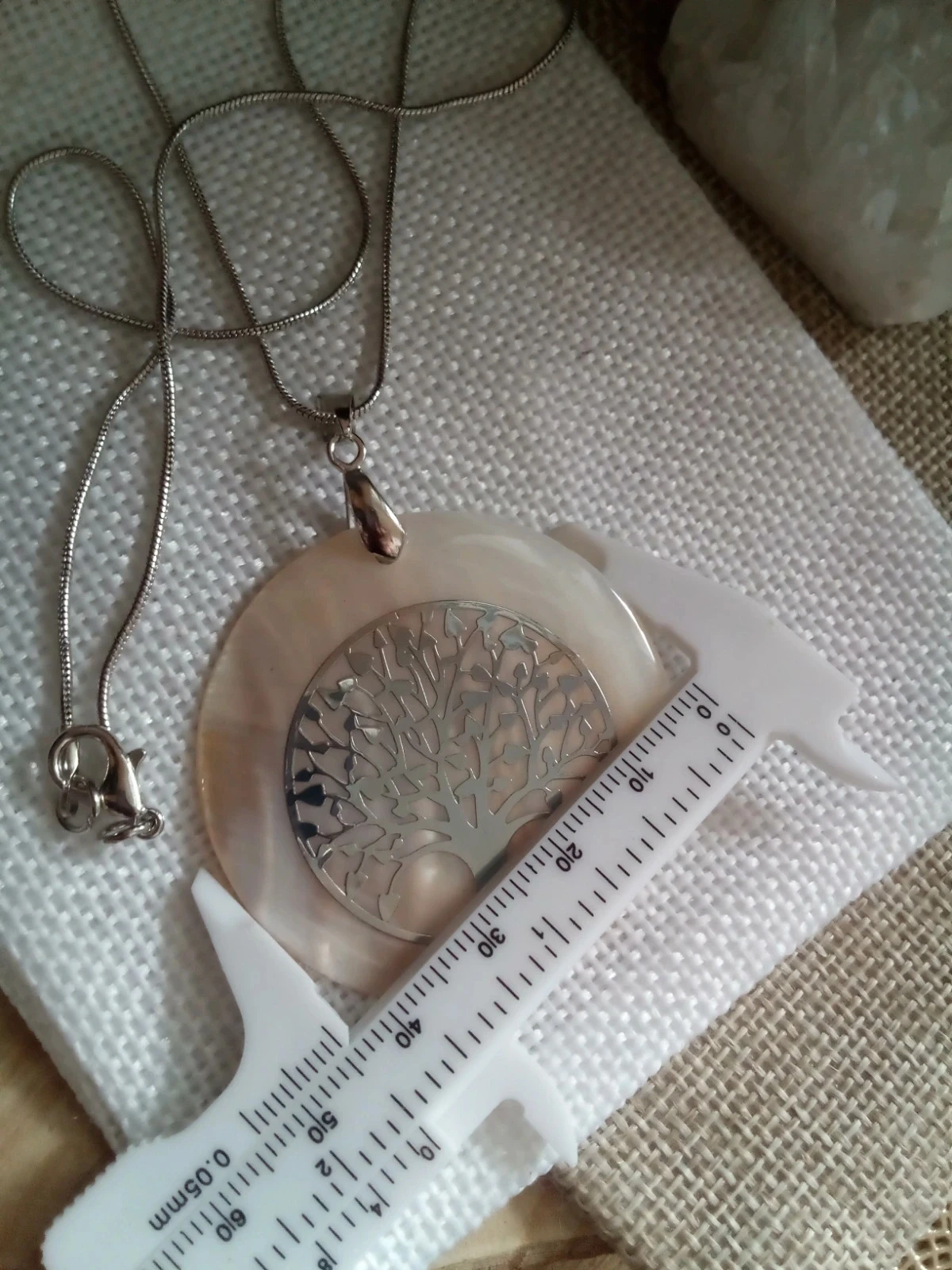 Collier arbre de vie nacré – photo 3